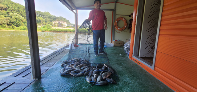 가깝고 물좋고 경치 좋은곳~~!!-용인삼인낚시터-