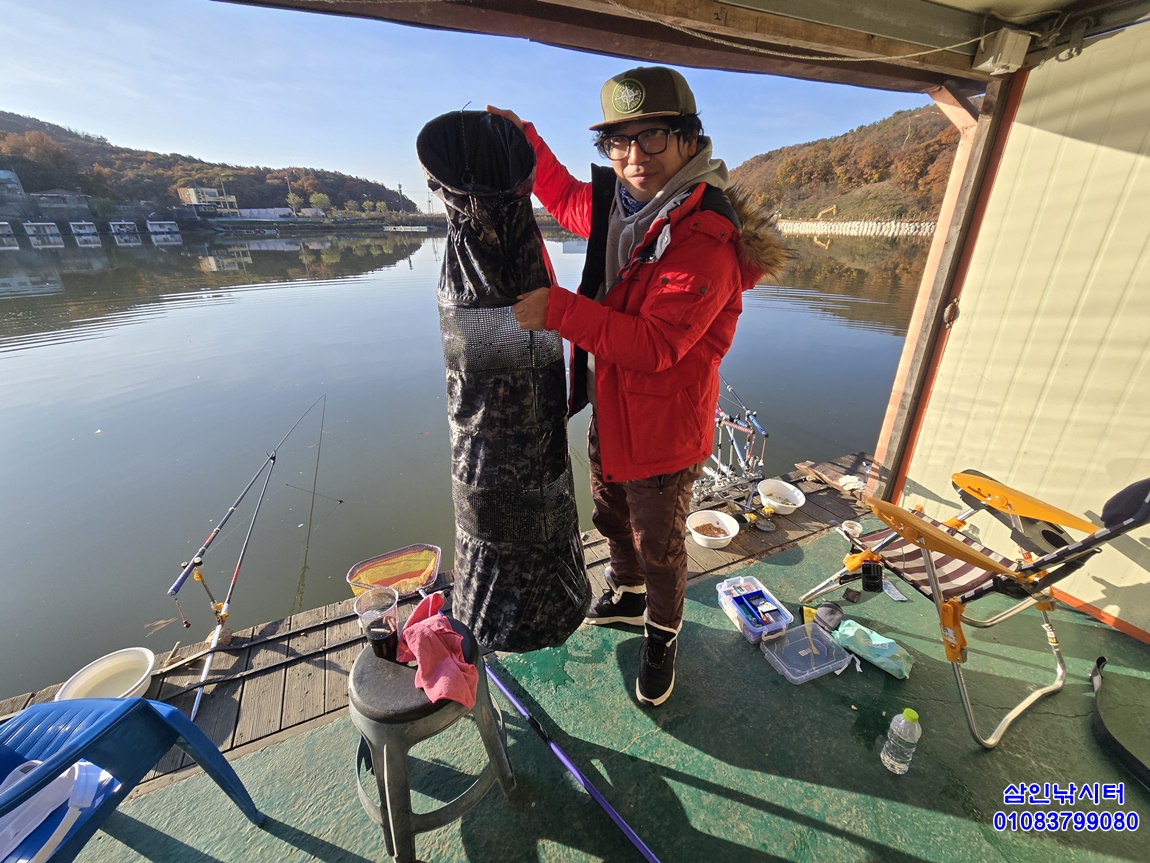 가깝고 물 좋고 경치 좋은 토종붕어터~~!!-용인삼인낚시터-